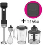 KitchenAid Go Cordless Stabmixer mit Zubeh&ouml;r 5KHBRV75BM - Matt...