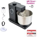 WILFA PROBAKER KM2BS-T70 &ndash; Schwarz mit Timer & Edelstahlknethaken,...