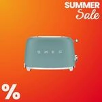 SMEG 2-Schlitz Toaster TSF01EGMEU Emerald Green-Matt 50's Retro-Style