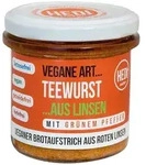 Vegane Art - Teewurst mit gr&uuml;nem Pfeffer aus Linsen