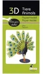 3D Tiere Papiermodell - Pfau
