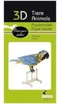 3D Tiere Papiermodell - Papagei