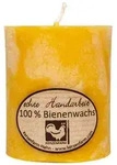 Bienenwachs - Stumpenkerze gelb 65x75mm