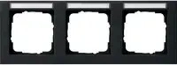 Gira 109309, Gira Abdeckrahmen 3f. sw waagerecht BSF 109309