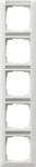 Gira 111503, Gira Abdeckrahmen 5-f.rw gl schriftf. senkr. 111503