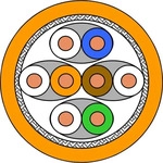 Prysmian 60011603, Prysmian UC900 HS23 Kat.7 orange 4P S/FTP AWG23 60011603-Eca-T500