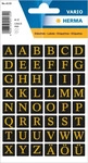 Herma 4130, Herma Buchstaben 13x13 mm A-Z Folie schwarz gold gepr&auml;gt 2 Blatt