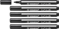 STABILO 368/946-5, STABILO Fasermaler Trio Scribbi schwarz VE5