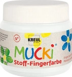 KREUL 28101, KREUL MUCKI Stoff-Fingerfarbe 28101 wei&szlig;