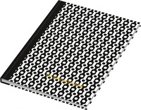 RNK 46746, RNK Verlag Notizbuch black&white collier - A5, P&uuml;nktchenlineatur, 96