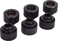 Alphacool HT 13mm HardTube Anschraubt&uuml;lle G1/4 - ger&auml;ndelt - Deep Black Sixpack