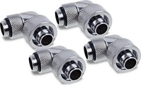 Alphacool Eiszapfen 16/10mm Anschraubt&uuml;lle 90&deg; drehbar G1/4 - 4stk Set Chrome