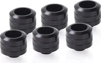 Alphacool Eiszapfen PRO 16mm HardTube Fitting G1/4 - Deep Black Sixpack