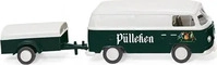 WIKING 030005, WIKING 030005 1:87 VW T2 Kastenwagen mit Anh&auml;nger "P&uuml;lleken"