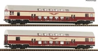 ROCO 6280045, ROCO 6280045 TT 2er Set 1 Doppelstockwagen "Sputnik", DR, Ep. IV