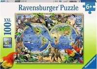 RAVENSBURGER 10540, RAVENSBURGER 10540 Kinderpuzzle Tierisch um die Welt
