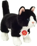 HERMANN TEDDY 91820, Hermann Teddy 91820 Katze stehend schwarz/wei&szlig; 20 cm