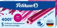 PELIKAN 310672, PELIKAN 310672 Pelikan Gro&szlig;raum-Tintenpatronen 4001, Pink, 5 St&uuml;ck