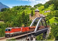 CASTORLAND B-52462, CASTORLAND B-52462 Puzzle 500 Teile Train on the Bridge