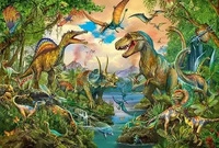 SCHMIDT SPIELE 56332, SCHMIDT SPIELE 56332 Wilde Dinos, 150 Teile, mit add on