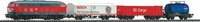 PIKO 57154, PIKO 57154 H0 Start-Set mit Bettung BR 218 mit 3 G&uuml;terwagen, DB...