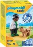 PLAYMOBIL 1.2.3 70407, PLAYMOBIL 1.2.3 PLAYMOBIL 70407 Tierarzt mit Hund