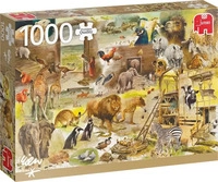 JUMBO SPIELE 18854, JUMBO SPIELE 18854 Puzzle 1000 Teile Der Bau der Arche Noah