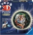 RAVENSBURGER 11248, RAVENSBURGER 11248 3D Puzzle Nachtlicht Raubkatzen 72 Teile
