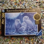 RAVENSBURGER 16595, RAVENSBURGER 16595 Erwachsenenpuzzle Eulen im Mondschein 500