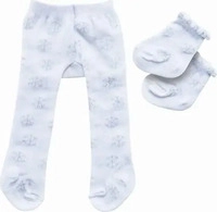 HELESS 478 Puppen-Strumpfhose mit S&ouml;ckchen "Eiskristalle", Gr. 35-45 cm