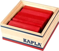 KAPLA C40R, KAPLA C40R 40er QUADRATE - 40 Holzpl&auml;ttchen, rot