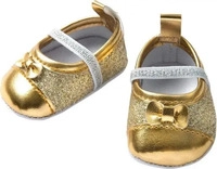 HELESS 747 Puppen-Glitzerballerinas, gold, Gr. 38-45 cm