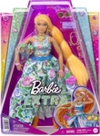 BARBIE HHN14, MATTEL HHN14 Barbie Extra Fancy Puppe im blauen Kleid mit Blumenmuster