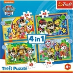 TREFL 34395, TREFL 34395 4 in 1 Puzzle 35, 48, 54, 70 Teile PAW Patrol