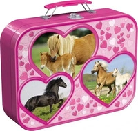 SCHMIDT SPIELE 55588, SCHMIDT SPIELE 55588 Kinderpuzzle-Box im Metallkoffer, 2 x 26,