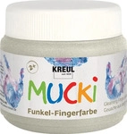 C.KREUL 23124, C.KREUL 23124 MUCKI Funkel-Fingerfarbe Drachen-Silber 150 ml,