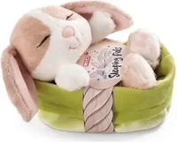 NICI 48709, NICI 48709 Kuscheltier Hase cappuccino 12cm schlafend im gr&uuml;nen