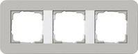 Gira 0213412, GIRA 0213412 Abdeckrahmen 3fach E3 Grau Soft-Touch mit Tr&auml;gerrahmen