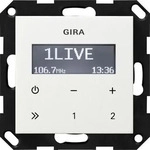 Gira 228403, GIRA 228403 Unterputz-Radio RDS System 55 reinwei&szlig; gl&auml;nzend