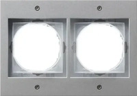 Gira 021265, GIRA 021265 Abdeckrahmen 2fach TX_44 Farbe Alu