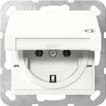 Gira 445427, GIRA 445427 SCHUKO-Steckdose 16 A 250 V~ mit Klappdeckel System 55
