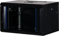 Rockstable RS19-6406, Rockstable 6HE 19" Wandgeh&auml;use Glast&uuml;r Schwarz - Basic...