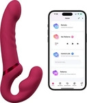 LOVENSE Vibrating double strapless strap-on dildo Lapis