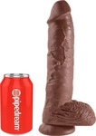 King Cock KC 10 Cock with Balls Brown
