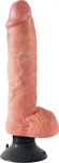 King Cock Realistischer biegsamer Vibrator mit Saugnapf und Vibration 20,5 cm