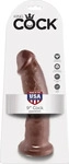 King Cock Naturgetreuer Dildo mit Saugnapf 24 cm Braun