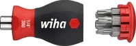 Wiha 33744, Wiha Schraubendreher mit Bit Magazin magnetisch TORX mit 6 Bits, Stubby,