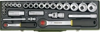 PROXXON 23020, Proxxon PKW-Steckschl&uuml;sselsatz mit 1/4""- und 1/2""-Ratsche,