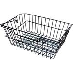 Basil Hinterradkorb Cairo schwarz - 41 x 31 x 17 Zentimeter, Stahlkorb weitmaschig,
