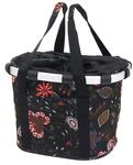 KLICKfix Fahrradkorb Fahrradtasche Bikebasket Reisenthel folklore schwarz 28x26x35 cm